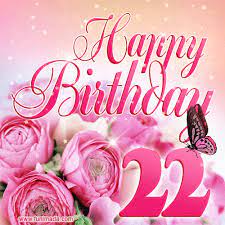 22 a grandmother's fondest wish is that her granddaughter be happy at every moment of every day. Beautiful Roses Butterflies 22 Years Happy Birthday Card For Her Download On Funimada Com
