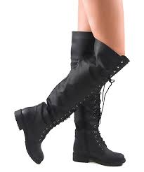 Rof Women S Lace Up Over The Knee Otk Military Combat Riding Boots Check Out This Great Product Boots Thigh High Combat Boots Boots Womens Knee High Boots