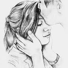 Good Night Waiting For You N Love Drawings Couple Couple Drawings Love Drawings