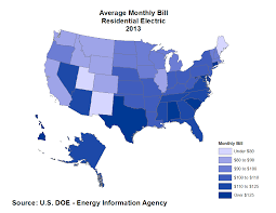 average monthly electrical bill by state updated data