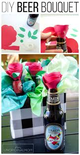 Beer Bouquet Tutorial Beer Gift Idea For Men Unoriginal Mom Beer Bouquet Beer Gifts Diy Gifts For Boyfriend