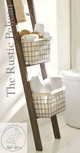 Wooden Ladder Bath Bathroom Rustic Ladder Farmhouse Ladder Shower 5ft Or 4ft Ladder Towel Rack Primitive Home Decor In 2020 Rustic Towel Rack Rustic Towels Rustic Ladder