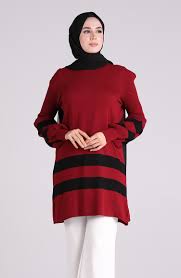 Triko Balon Kol Kazak 1459 08 Bordo Sefamerve