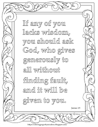 5, if any of you lack wisdom let him ask god. Coloring Pages For Kids By Mr Adron James 1 5 Print And Color Page If Any Man Lacks Wisdom Bible Verse