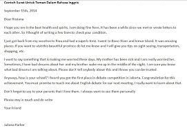 Berikut adalah contoh surat bahasa inggris untuk sahabat dan keluarga yang bisa anda jadikan referensi. 20 Contoh Surat Pribadi Dalam Bahasa Inggris Dan Terjemahan