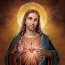 La imagen del sagrado corazón en una imagen cristiana que contiene un corazón en llamas que brilla con la luz divina. Sagrado Corazon De Jesus En Vos Confio Jesuitas Chile