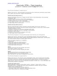 Download soal ujian nasional sma. Contoh Soal Tpa Logika
