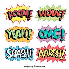 Baixe Colorido Discurso Bolhas Comicas Gratuitamente Comic Bubble Comic Text Sticker Design