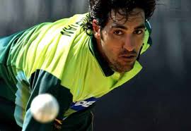 Umar Gul sends one down at practice