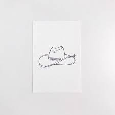 Pin By Kenzi Peterson On Art Line Single Line Drawing Line Drawing Cowboy Hat Drawing