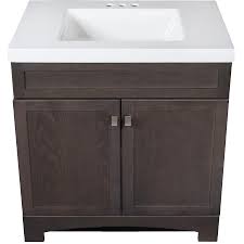 Luxe 30 bathroom vanity feature measurements: Continental 30 X 18 Davison 2 Door Grey Vanity Fennell Gage Home Hardware