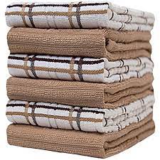 This 100% cotton tea towel features a sweet sentiment attached with decorative stitching and finished with a plain black pleated skirt. Buy Premium Kitchen Towels 16 X 26 6 Pack Large Cotton Kitchen Hand Towels Window Pane Design 400 Gsm Highly Absorbent Tea Towels Set With Hanging Loop Tan Online In Turkey B07md68468
