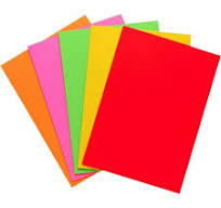 Bright Color Paper Colorful Cardstock -A4 Neon Cardstock Paper, Fluorescent  Card Stock Rainbow Colors Paper