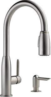 Learn more about delta shieldspray® technology, which can help cut down on messy splatter. Peerless Single Handle Kitchen Sink Faucet With Pull Down Sprayer And Soap Dispenser Stainless P188103lf Sssd Touch On Kitchen Sink Faucets Amazon Com