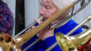 The trombone is a musical instrument in the brass family. 100 Year Old Trombone Player Keeps Passion For Music