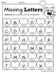 February Printable Packet Kindergarten Literacy And Math Missing Letter Worksheet For V Kindergarten Readiness Kindergarten Literacy Kindergarten Valentines