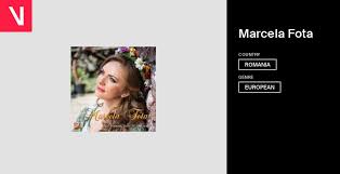 Publicat sambata, 10 decembrie 2016 13:22. Marcela Fota S Tracks Videos And Upcoming Events