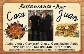 La ficha de restaurante casa juan contiene la siguiente información: Bar Restaurante Casa Juan Adeje Restaurant Reviews Photos Phone Number Tripadvisor