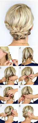 Braided Updo For Short Hair Kort Har Harinstruktioner Haruppsattning Kort Har