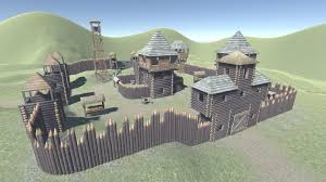 Modular Medieval Wooden Castle 3d Historic Unity Asset Store In 2021 Wooden Castle Medieval Houses Castle Designs