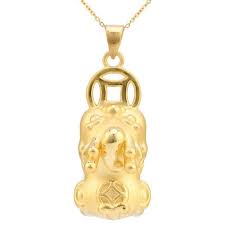 2019 24k Yellow Gold Pendant 3d Yellow Gold Dragon Son Coin Pixiu Baby Necklace Pendant P6211 From Baozii 254 04 Dhgate Com