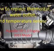 How to replace thermostat, water outlet, and temperature sensor