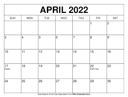 Portrait) on one page in easy to print pdf format. April 2022 Calendar Free Calendars To Print Print Calendar 2020 Calendar Template