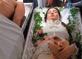 This video shows beautiful women in their funeral caskets! Casket Dress Fashion Dresses