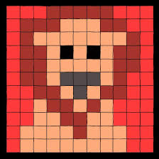 Sam The Pixelated Lion Cross Stitch Animals Easy Pixel Art Pixel Art