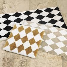 Black Amd White Rug Harlequin Black White Rug Checkerboard Black White Rug Black White Rug Bath Rugs White Rug