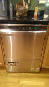 Installed A Commercial Dishwasher Dishes Done In 90 Seconds Commercial Dishwasher Diy Kitchen Remodel Home Appliances