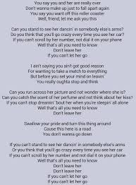 Chris Young Don T Leave Her If You Can T Let Her Go Favorite Lyrics Soundtrack To My Life Young Lyric
