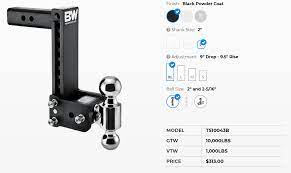We did not find results for: B W Trailer Hitch Ball Mount Dual Ball 9 Drop Black 14 3309 United Rv