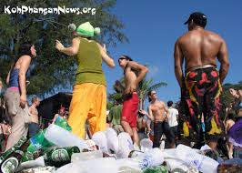 The party takes place on the night of, before, or after every full moon. Rubbish The Aftermath Of A Full Moon Party On Koh Phangan Koh Phangan Island News