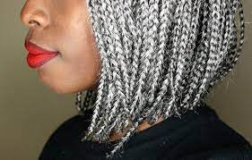 Instagram Photo By Gwanyan Dec 26 2015 At 3 46am Utc Bob Braids Hair Styles Grey White Hair