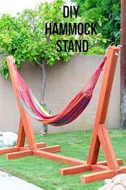 Easy And Simple Diy Hammock Stand Using Only 3 Power Tools Plans Video And Full Tutorial On How To Build A Woo Hammock Stand Diy Diy Hammock Backyard Hammock