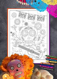 How to make a puzzle: Free Printable Puzzle For Kids To Celebrate Day Of The Dead Kids Activities Blog