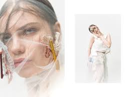 Clara Pinto's textiles & clothing: 'Beauty in decomposition' was her guide  in designing the collection. Born in Buenos Aires, she lives in London. See  Blogroll for a link.