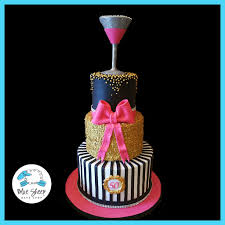 Traditionally wedding cakes are primarily white, while more daring cakes may add other colors as an accent. Pink Black And Gold 50th Birthday Cake Blue Sheep Bake Shop