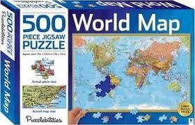 Check spelling or type a new query. World Map 500 Piece Jigsaw Puzzle Hinkler Books 9781743633434