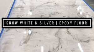 Snow White And Silver Epoxy Floor Tutorial On Vimeo Epoxy Floor Metallic Epoxy Floor Epoxy Floor Diy