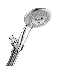 Bathselect massage shower panels come loaded with some extra features including rainfall shower heads, massaging shower heads, shower head wall panels, jetted adjustable body nozzles, jetted shower panel, digital display complete bathroom shower panel systems,luxury shower panel, and more, thus in less than 30 minutes, you can transfer your. Hansgrohe Raindance E 100 Air 3 Jet Hand Shower Set Chrome The Home Depot Canada