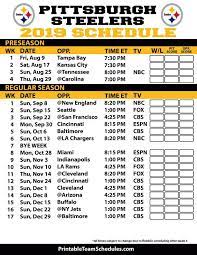 Printable Pittsburgh Steelers 2019 Schedule Cute Stuff I Pittsburgh Steelers Pittsburgh Steelers Schedule Steelers Schedule