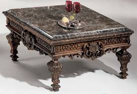 Ashley Granite Coffee Table Marble Top Coffee Table Wood Cocktail Table Coffee Table Square