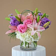 Look at this extensive collection for all of our floral armchairs. Chic Floral Gift Pink Lilies Pink Rose White Hydrangea Purple Lavender Stocks In Clear Glass Vase W 440 In San Francisco Ca Fillmore Florist San Francisco