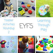 When awake, they shouldn't be inactive for more than an hour toddlers are just beginning to learn these movements, so give children plenty of practice with them through physical activities and games. Arthurwears Eyfs Toddler Activities Roundup 2 Learning Through Play