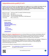 Betriebsanweisung nach awsv muster : Die Anlagendokumentation In Elektronischer Form