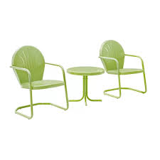 Designed To Live Outdoors This Three Piece Conversation Set Is Ready To Take On Sunlight And Rain In 2020 Metal Outdoor Chairs Metal Outdoor Furniture Outdoor Chairs