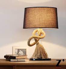 The bedside table lamps are designed with a beautiful black finish that is complemented by the natural white fabric linen shade, making this lamp set the ideal desk lamps for a bedroom, living room, office, or family room. Country Style American Table Lamp Mesalamps Hand Made Linen Rope Lamp Led Bedroom Abajur Table Lamp American Table Lampsabajur Led Aliexpress
