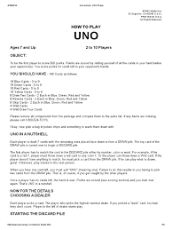 The person to the left of the dealer is the first player, and the beginning rotation is clockwise. Uno Rules Pdf Toys Entertainment